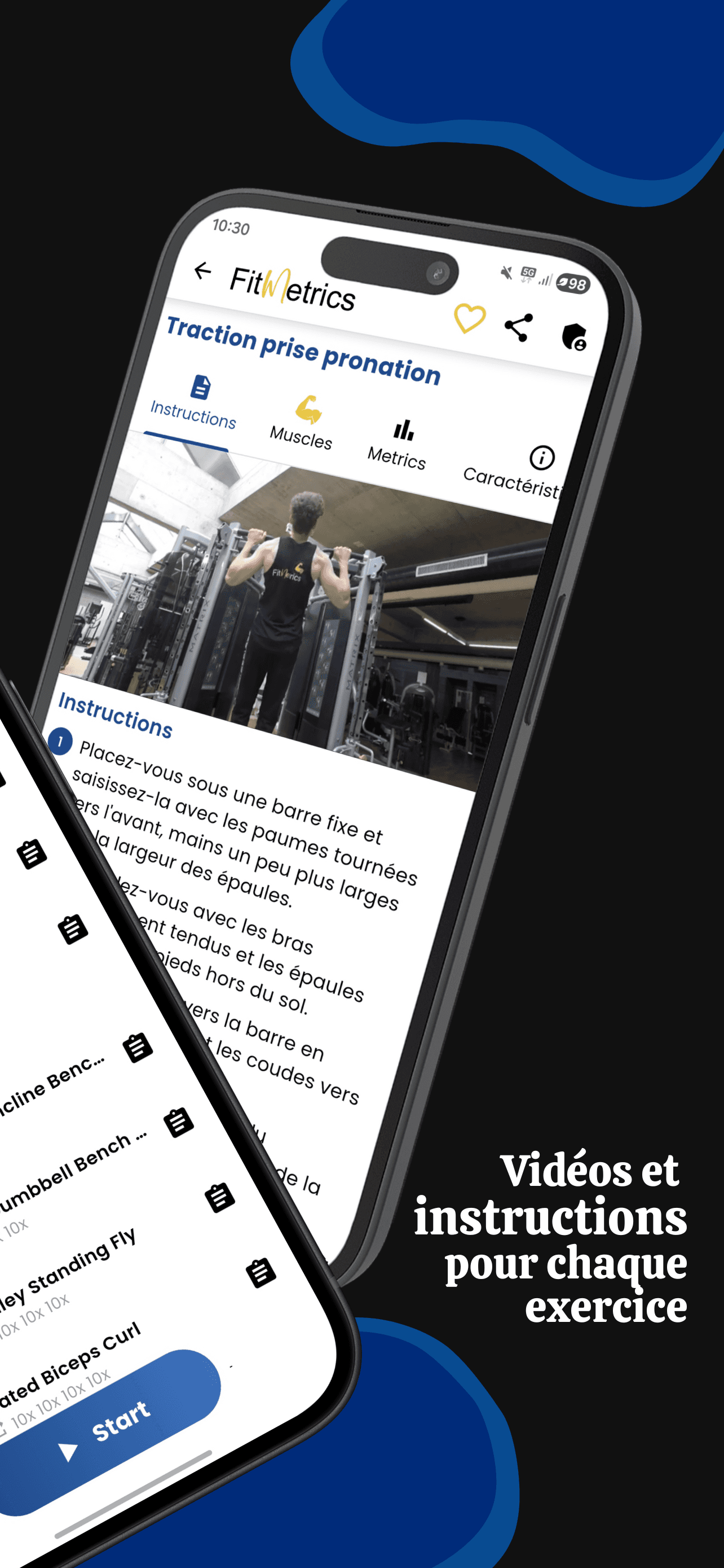 FitMetrics - Capture d'écran 2 du projet Application mobile