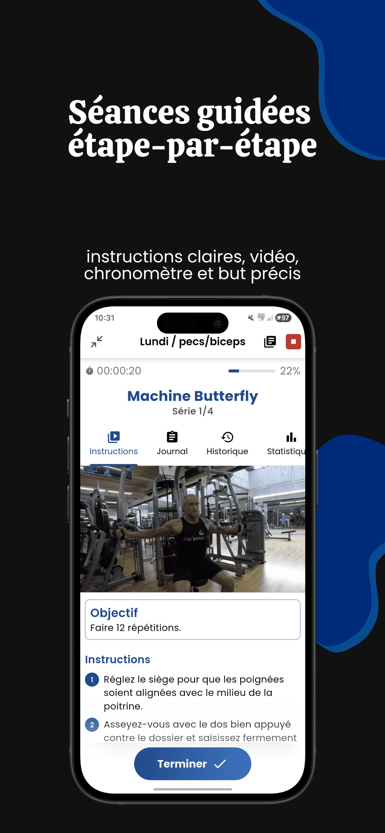 FitMetrics - Capture d'écran 3 du projet Application mobile