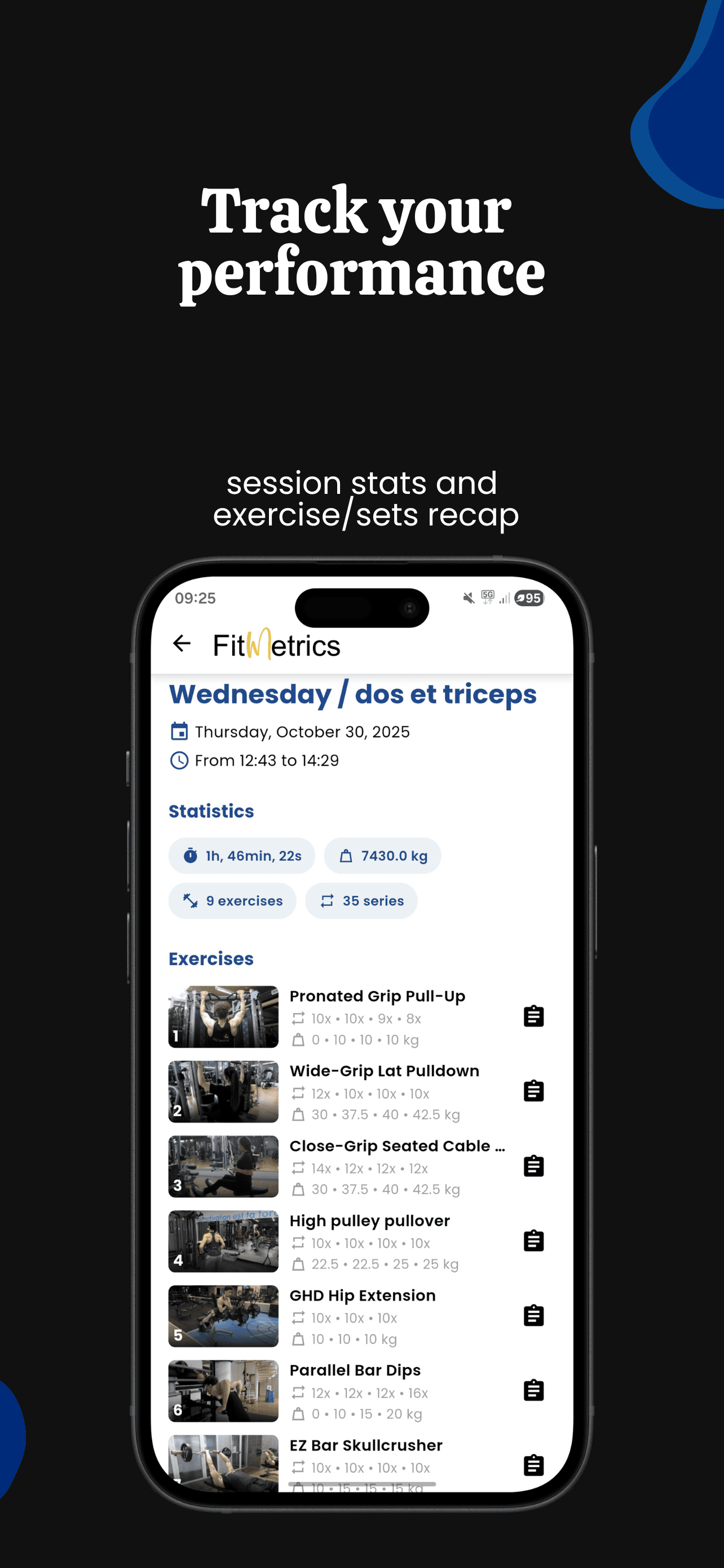 FitMetrics - Screenshot 5 of project Mobile App